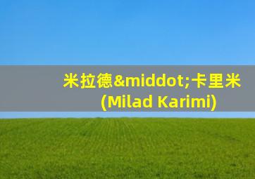 米拉德·卡里米(Milad Karimi)